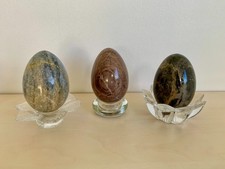 3 große Edelstein Eier