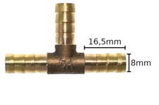 Schlauchverbinder 6mm 8mm 10mm T-Stück Y-Stück Messing fitting Verbindungstülle