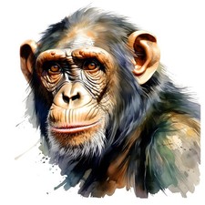 8x sticker chimpanzee car