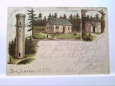 AK Bad Jlmenau, Mehrbildkarte, 3 Abb., Kickelhahn, Gabelbach, Goethe-Haus, Litho