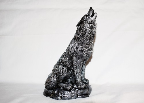 Heulender wolf figur skulptur - heulender,