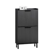 B-Waren Schuhkipper mit Klappen Schuhschrank schmal Schuhregal FSR177-SCH-bwaren