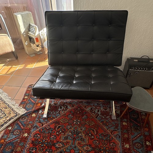 Barcelona chair leder 75x75x80 - chair,