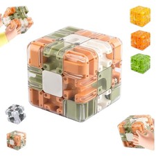 3D Labyrinth Würfel Puzzle, Kugellager Puzzle Battle Maze Roll Ball Cube Teaser