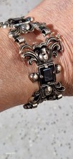 Antik Brutalist Granat Armband