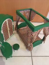 Barbie HIMMELBETT Bett Kleider-SCHRANK Frisier-Kommode Schlafzimmer 70er VINTAGE