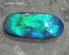 7,7ct. GEM SOLID BLACK OPAL  BRILLIANT GRÜN-BLAU-TÜRKI VIDEO  FLASHFIRE-OPALS