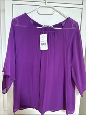 Hallhuber Tunika Bluse Lila 34