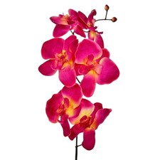 Kunstblume, ORCHIDEENZWEIG, künstliche Orchideenblüte, Orchidee 78cm CERISE