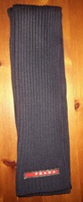 PRADA SCHAL BLAU REINE SCHURWOLLE 148 CM x 40 CM NEU