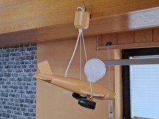Deckenlampe für Kinderzimmer Flugzeug Holzausführung