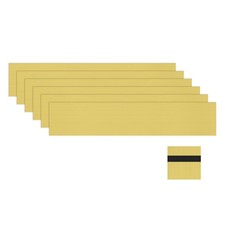 6er-Pack Gravurschilder Rohlinge 1.3 mm Dick 25x5 cm Gold/Schwarz