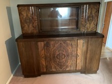 Antikes Büffet um 1900 / Schrank Gründerzeit / Vitrinenaufsatz