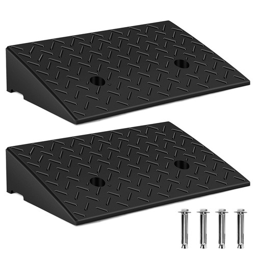 Auffahrrampe schwarz gummi - 2x,