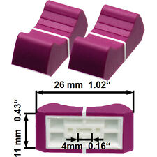 Sifam 2 Faderknopf MAGENTA 4mm Fadercaps Faderkappen Caps  Mischpulte Mixer