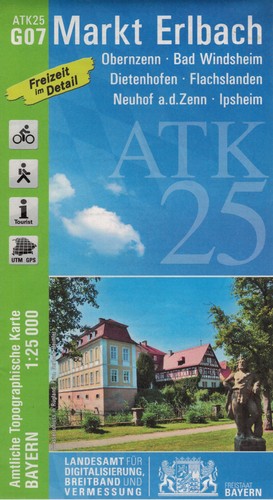 Markt erlbach topographische - erlbach,