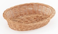 Weidenkorb mit Zopfrand Hundekorb aus Vollweide in Natur 70 cm