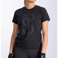 PS of Sweden Black S T-Shirt Damen Signe Shirt Kurzarm