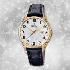 Armband-Uhr Leder schwarz