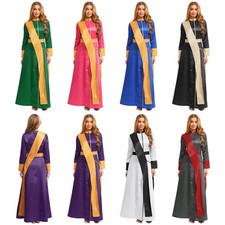 Damen Priest Robe Dress Up Kostüm Jumpsuits Kleid Party Costumes Gewänder Rave
