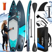 NEO-SPORT Aufblasbar Stand Up Paddle Board SUP Board KommplettSet 350 cm