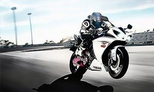 POSTER BILD BILDER XXL POP ART MOTORRAD RENNEN YAMAHA BIKE WM ABSTRAKT - 150x90