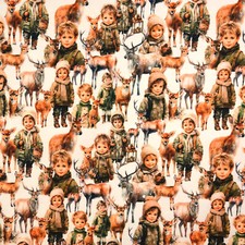 beiger French Terry mit Kinder