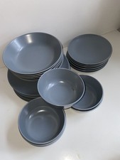 Ikea Dinera Geschirr grau blau 18961 Kuchenteller Suppenteller Speiseteller TOP