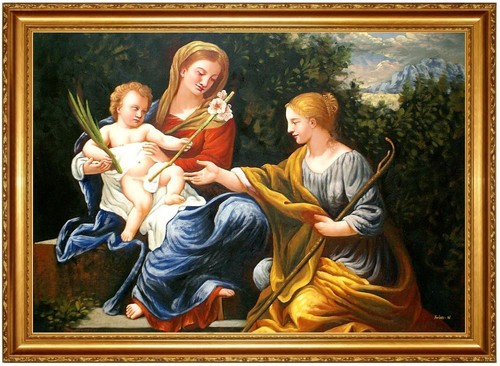 ölbild jesuskund madonna - Ölbild,