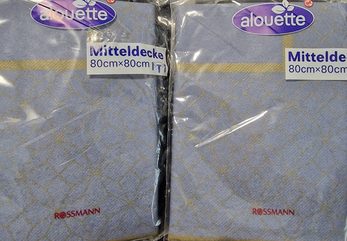 2er set mitteldecke 80x80 grau - mitteldecke,