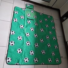 Picknickdecke Reisedecke Campingdecke 1,3x1,5m Fußball-Motiv, home&deco