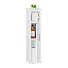 Toilettenpapierhalter stehend Klopapier Regal WC Aufbewahrungsschrank MDF