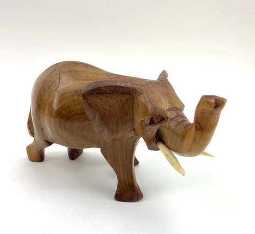 Vintage holz elefant skulptur - holz,