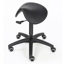 Sattelsitzhocker mit einstellbarer Sitzneigung, PU schwarz, 490 - 680 mm