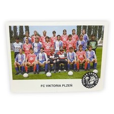 FC Viktoria Plzen Mannschaftsfoto Fußball Tschechien 90er Gruppenfoto Pivovar
