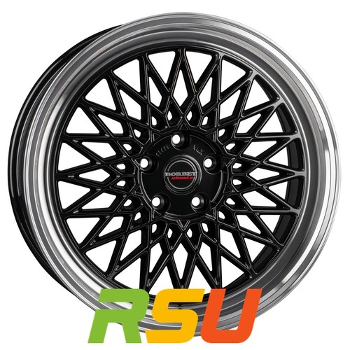 Borbet black rim polished - black,