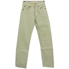 #7520 LEVIS Jeans Hose 501 alter Schnitt ohne Stretch cremeweiß 27/30