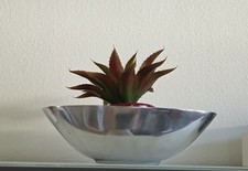 Modernes Pflanzgefäß  Schiffform silber ca. 47 X 19,5 cm f Blumen ORCHIDEEN ETC.