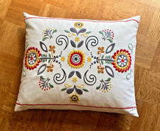 ? IKEA Kissen Akerkulla bestickt inkl Federinlay Boho skandinavisch Folklore