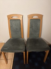 Stühle -  Set 6-8 Stück Microfaser, dunkelgrün.  Abholung