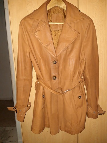 Vintage nappaleder damenmantel - vintage,