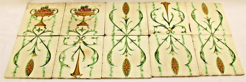 Antike jugendstil kaminfliesen - antike,