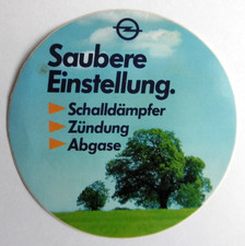 Werbe-Aufkleber Opel Saubere