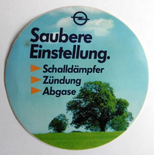 Werbe aufkleber opel saubere - werbe-aufkleber,