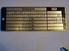 VOLVO Datenschild 245 C1