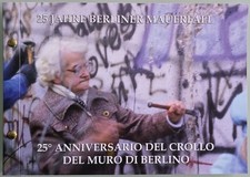 MDS VATIKAN VATICANO NUMISBRIEF 2 EURO 2014 "DEL CROLLO DEL MURO DI BERLINO"
