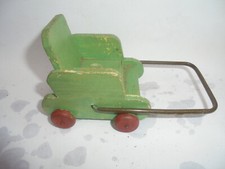 34236 Puppenwagen Puppenstube DDR 7cm Holz 50er Jahre