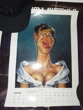 Sebastian Krüger Kunst Signiert Autogramm Stones Steffi Graf Kalender Karikatur 