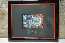Kunstdruck mit Lackrahmen in Passepartout Friedensreich Hundertwasser Rübezahl