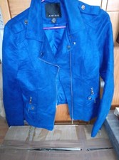 Velur Lederoptik Jacke Amisu Größe 36